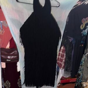 Dress the Population Black Fringe Dress